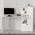 Γραφείο εργασίας Merino Megapap χρώμα λευκό 149,5x61,8x120εκ.