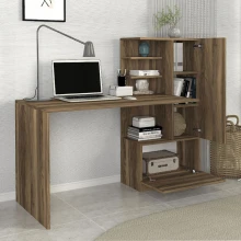 Γραφείο εργασίας Merino Megapap χρώμα καρυδί 149,5x61,8x120εκ.