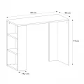 Γραφείο εργασίας Netenia Megapap χρώμα sapphire oak 90x40x74εκ.
