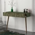 Κονσόλα επιτοίχια Forest Megapap χρώμα λαδί - καρυδί 120x35x89,3εκ.