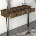 Κονσόλα επιτοίχια Ursula Megapap χρώμα καρυδί 120x35,5x90εκ.