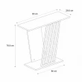 Κονσόλα Gravity Megapap χρώμα travertine - χρυσό 90x29,6x76,8εκ.