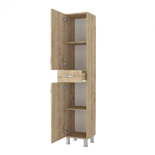 Ντουλάπι κουζίνας - μπάνιου Selina Megapap χρώμα sapphire oak 35x31x179εκ.