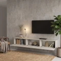 Έπιπλο τηλεόρασης επιτοίχιο Damla Megapap με LED χρώμα sandstone 180x29,5x29,5εκ.
