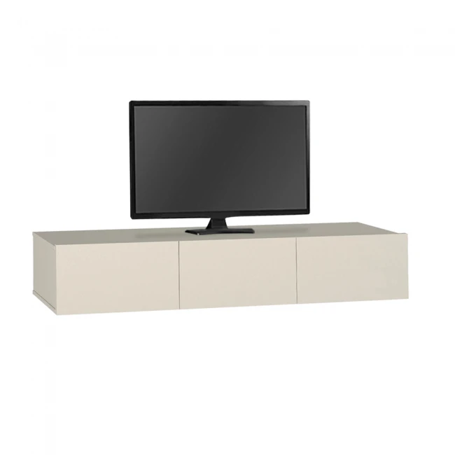 Έπιπλο τηλεόρασης επιτοίχιο Damla Megapap με LED χρώμα sandstone 180x29,5x29,5εκ.