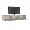 Έπιπλο τηλεόρασης επιτοίχιο Damla Megapap με LED χρώμα sandstone 180x29,5x29,5εκ.