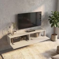 Έπιπλο τηλεόρασης επιτοίχιο Aristo Megapap με LED χρώμα sandstone 135x31,6x25εκ.