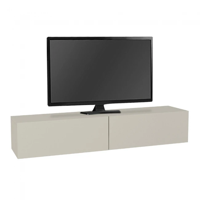 Έπιπλο τηλεόρασης επιτοίχιο Aristo Megapap με LED χρώμα sandstone 135x31,6x25εκ.