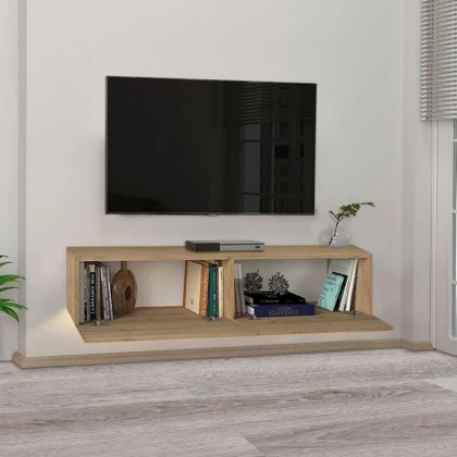 Έπιπλο τηλεόρασης επιτοίχιο Aristo Megapap με LED χρώμα sapphire oak 135x31,6x25εκ. Έπιπλο τηλεόρασης επιτοίχιο Aristo Megapap με LED χρώμα sapphire oak 135x31,6x25εκ.