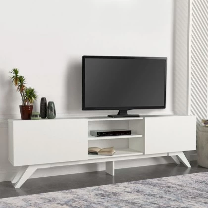 Έπιπλο τηλεόρασης Jarvis Megapap χρώμα λευκό 180x31,3x58εκ. Έπιπλο τηλεόρασης Jarvis Megapap χρώμα λευκό 180x31,3x58εκ.