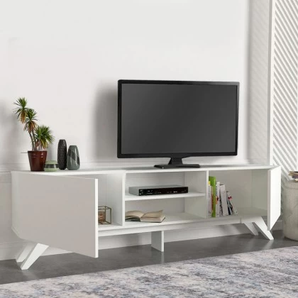 Έπιπλο τηλεόρασης Jarvis Megapap χρώμα λευκό 180x31,3x58εκ. Έπιπλο τηλεόρασης Jarvis Megapap χρώμα λευκό 180x31,3x58εκ.