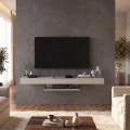 Έπιπλο τηλεόρασης επιτοίχιο Albares Megapap με LED χρώμα sandstone 150x29,6x22εκ.
