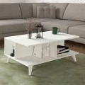Τραπεζάκι σαλονιού Sedra Megapap χρώμα λευκό 90x60x38,6εκ.