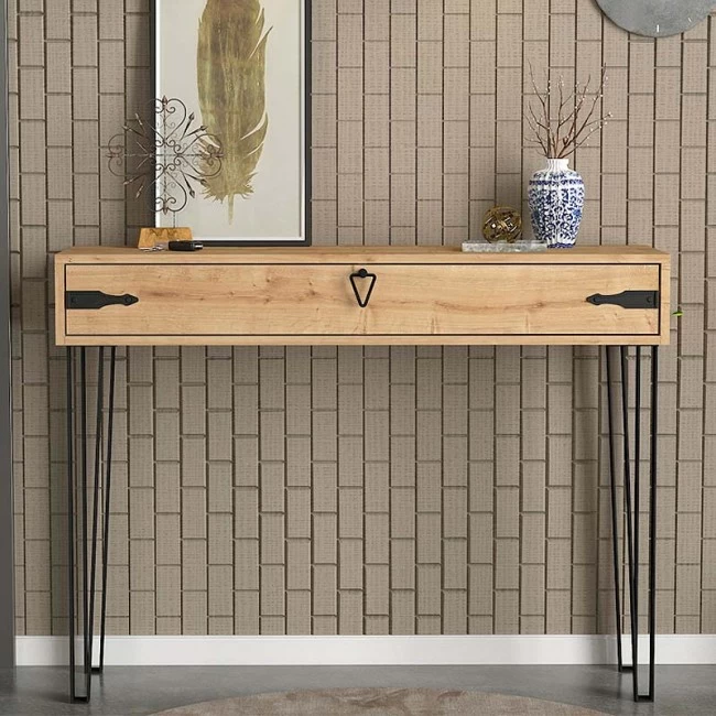 Κονσόλα Cenova Megapap χρώμα sapphire oak 120x35x89,8εκ.