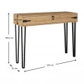 Κονσόλα Cenova Megapap χρώμα sapphire oak 120x35x89,8εκ.