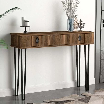 Κονσόλα Helsinki Megapap χρώμα καρυδί 120x35,5x90εκ. Κονσόλα Helsinki Megapap χρώμα καρυδί 120x35,5x90εκ.