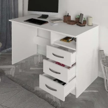 Γραφείο εργασίας Eldoris Megapap χρώμα λευκό 120x60x75εκ.