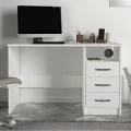 Γραφείο εργασίας Eldoris Megapap χρώμα λευκό 120x60x75εκ.