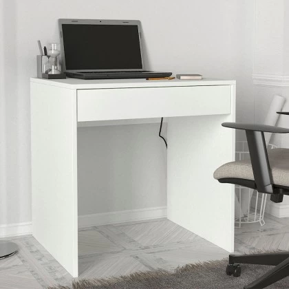 Γραφείο εργασίας Mida Megapap χρώμα λευκό 72x60x73,8εκ. Γραφείο εργασίας Mida Megapap χρώμα λευκό 72x60x73,8εκ.