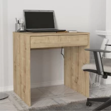 Γραφείο εργασίας Mida Megapap χρώμα sapphire oak 72x60x73,8εκ.