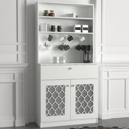 Έπιπλο κουζίνας Axel Megapap χρώμα λευκό 90x37x183,6εκ. Έπιπλο κουζίνας Axel Megapap χρώμα λευκό 90x37x183,6εκ.