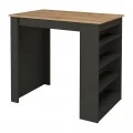 Τραπέζι μπαρ Monaco Megapap χρώμα ανθρακί - sapphire oak 120x51,6x101,8εκ.