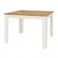 Τραπέζι Darlen Megapap χρώμα λευκό - sapphire oak 110x72x74εκ.