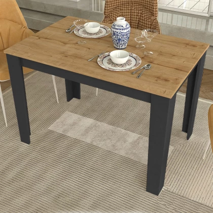 Τραπέζι Darlen Megapap χρώμα ανθρακί - sapphire oak 110x72x74εκ. Τραπέζι Darlen Megapap χρώμα ανθρακί - sapphire oak 110x72x74εκ.