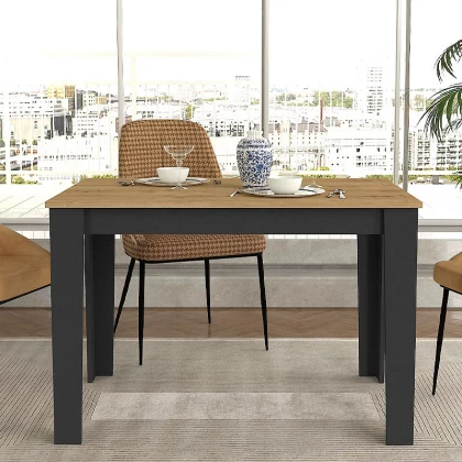 Τραπέζι Darlen Megapap χρώμα ανθρακί - sapphire oak 110x72x74εκ. Τραπέζι Darlen Megapap χρώμα ανθρακί - sapphire oak 110x72x74εκ.