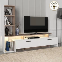 Σύνθεση τηλεόρασης Simal Megapap με LED χρώμα λευκό - cordoba 168,2x31,3x120εκ.