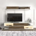 Σύνθεση τηλεόρασης Manet Megapap με LED χρώμα λευκό - καρυδί 180x29,5x39εκ. Σύνθεση τηλεόρασης Manet Megapap με LED χρώμα λευκό - καρυδί 180x29,5x39εκ.