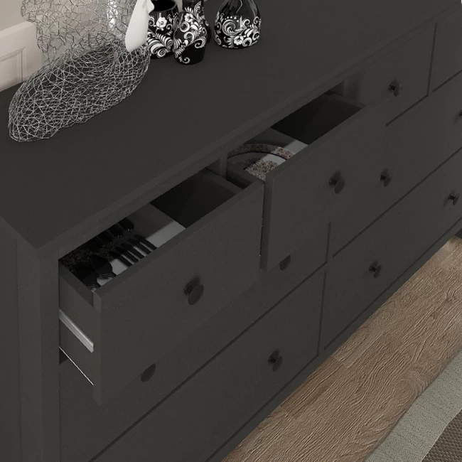 Συρταριέρα - Μπουφές Sabina Megapap χρώμα ανθρακί 160x50x96εκ. Συρταριέρα - Μπουφές Sabina Megapap χρώμα ανθρακί 160x50x96εκ.