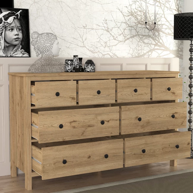 Συρταριέρα - Μπουφές Sabina Megapap χρώμα sepet oak 160x50x96εκ. Συρταριέρα - Μπουφές Sabina Megapap χρώμα sepet oak 160x50x96εκ.