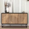 Μπουφές Themis Megapap χρώμα μαύρο - sapphire oak 150x35x83,6εκ. Μπουφές Themis Megapap χρώμα μαύρο - sapphire oak 150x35x83,6εκ.