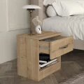 Κομοδίνο Lube Megapap χρώμα sapphire oak 40x28,2x40εκ.