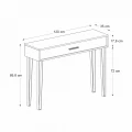 Κονσόλα Rochel Megapap χρώμα γκρι σκυροδέματος 120x35x89,8εκ.