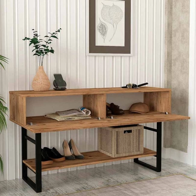 Κονσόλα Aron Megapap χρώμα atlantic pine 138,8x41x75,7εκ.