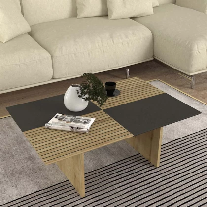 Τραπεζάκι σαλονιού Venita Megapap χρώμα sapphire oak - ανθρακί 90x60x33,8εκ. Τραπεζάκι σαλονιού Venita Megapap χρώμα sapphire oak - ανθρακί 90x60x33,8εκ.
