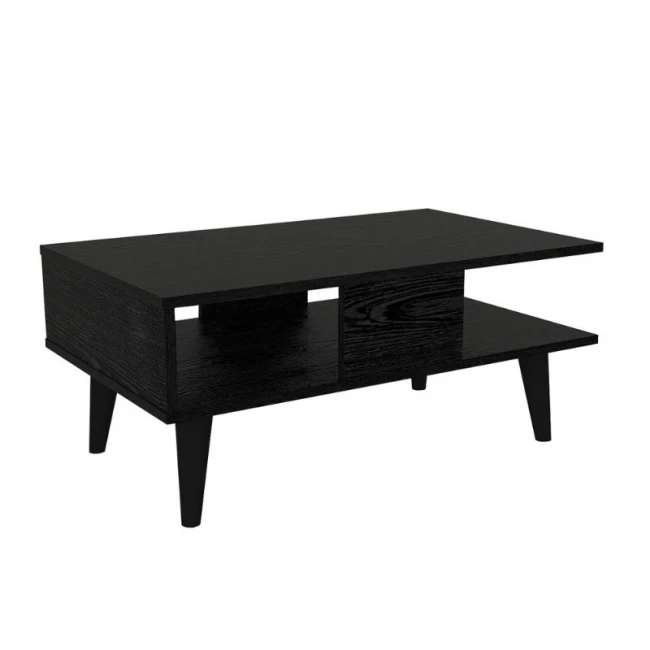 Τραπεζάκι σαλονιού Andros Megapap χρώμα sencron black 90x54x39,6εκ.