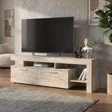 Έπιπλο τηλεόρασης Acnes Megapap χρώμα travertine 160x40x53εκ.