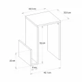 Τραπεζάκι βοηθητικό Regnar Megapap χρώμα sapphire oak 43,1x33,5x52εκ.