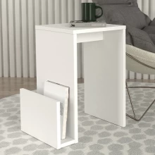 Τραπεζάκι βοηθητικό Regnar Megapap χρώμα λευκό  43,1x33,5x52εκ.