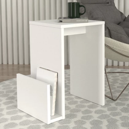 Τραπεζάκι βοηθητικό Regnar Megapap χρώμα λευκό  43,1x33,5x52εκ. Τραπεζάκι βοηθητικό Regnar Megapap χρώμα λευκό  43,1x33,5x52εκ.