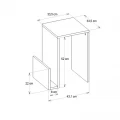 Τραπεζάκι βοηθητικό Regnar Megapap χρώμα λευκό  43,1x33,5x52εκ.