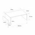 Τραπεζάκι σαλονιού Regnar Megapap χρώμα sapphire oak 100,6x55x31,8εκ.