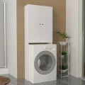 Έπιπλο πλυντηρίου Romme Megapap χρώμα λευκό 65x27,1x180εκ.