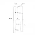 Έπιπλο πλυντηρίου Romme Megapap χρώμα sepet oak 65x27,1x180εκ.