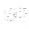 Παπουτσοθήκη Verly Megapap χρώμα καρυδί 110x33,2x43εκ.