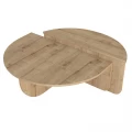 Τραπεζάκι σαλονιού Nilvia Megapap χρώμα sapphire oak Ø85x35εκ.