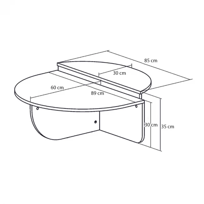 Τραπεζάκι σαλονιού Nilvia Megapap χρώμα sapphire oak Ø85x35εκ.